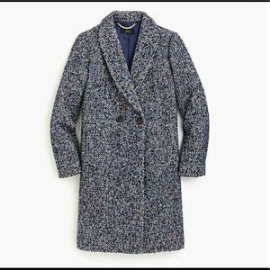 J Crew Tweed Daphne Topcoat Navy 4
